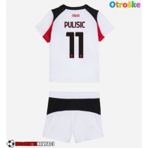 Otroške Nogometnih dresov AC Milan Christian Pulisic #11 Gostujoči 2025-26 Kratki rokavi (+ hlače)